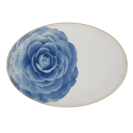 Блюдо овальное фарфоровое COUPE ROYAL BLOOM, размер: 30x21 см