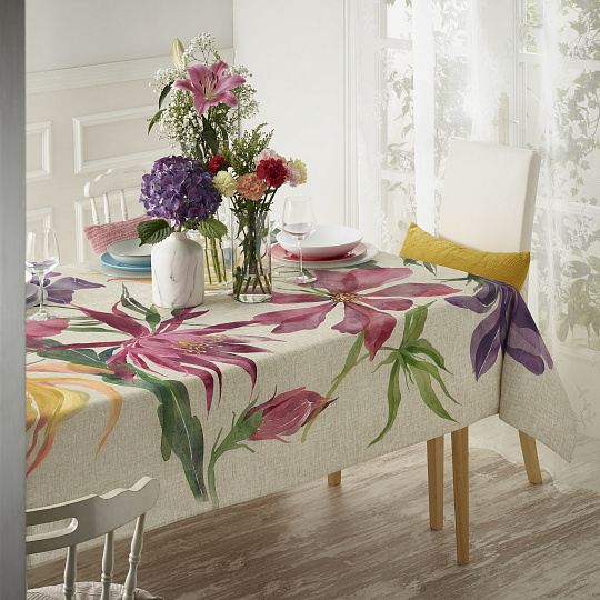 Скатерть FIORI состав: 90% хлопок, 10% полиэстер, модель/размер/цвет: 8296.D150