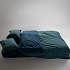 Комплект постельного белья DRESS BLUE-DARK GREEN, состав: 100% хлопок, размер: евро