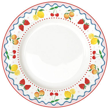 Тарелка закусочная фарфоровая FRUIT MANIA, д. 26,5 см