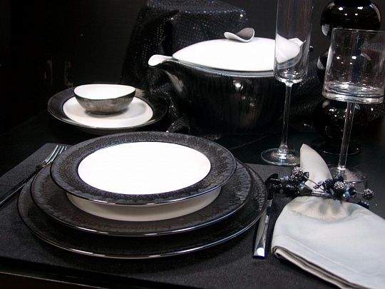 Набор столовой посуды обеденный, 41 предмет, фарфор, серия LONDON