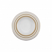 Тарелка суповая, 22 см, фарфор, серия GOLDEN STRIPES PORCEL магазин «Аура Дома»