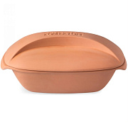 картинка Емкость для запекания с крышкой CULINARIO размер 22,0 x 13,7 x 36,5 cm цвет терракот примерно на 4 человек  магазин «Аура Дома»