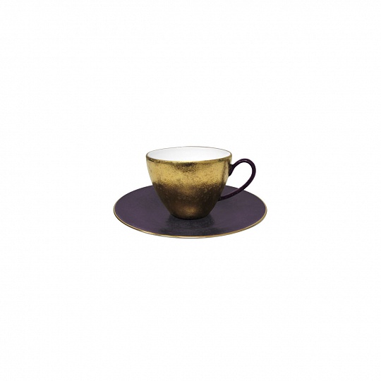 Чашка чайная фарфоровая c блюдцем BALLET GOLDEN VELVET, объем 260 мл