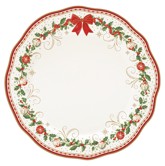 Тарелка закусочная фарфоровая CHRISTMAS HERITAGE, д. 28 см