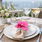 Кольцо для салфеток Орхидея, 1 шт. РОЗОВОЕ  магазин «Аура Дома»