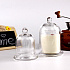 Свеча ароматическая AMBER & DRIFTWOOD (Дубовый мох и янтарь) в прозрачном стакане со стеклянной колбой
