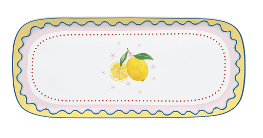 Блюдо сервировочное фарфоровое FRUIT MANIA, размер: 40x17,5 см в подарочной упаковке