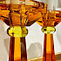 Подсвечник стеклянный ORANGE, выс. 23 см в подарочной упаковке