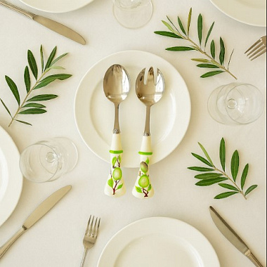 Набор ложек для салата (2 шт), "Оливки"