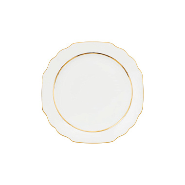 Блюдо круглое фарфоровое VIENA PREMIUM GOLD, д. 22 см