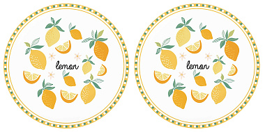 Набор тарелок фарфоровых TWIST & MATCH YELLOW (2 шт), д. 20 см в подарочной упаковке