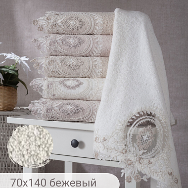 Полотенце махровое OLIVER, состав: 100% хлопок, размер: 70х140 см, цвет: бежевый