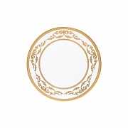 Тарелка десертная (белого цвета), 23 см, фарфор, серия Imperio Gold PORCEL магазин «Аура Дома»