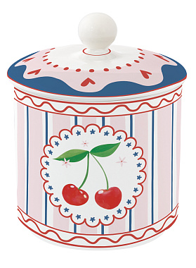 Банка фарфоровая FRUIT MANIA, д. 10,5 см в подарочной упаковке