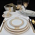 Набор столовой посуды обеденный, фарфор, 41 предмет, серия GOLDEN STRIPES