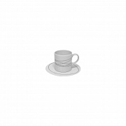 Чашка кофейная (90 мл) с блюдцем (11 см), фарфор, серия NEW CICLONE PORCEL  магазин «Аура Дома»