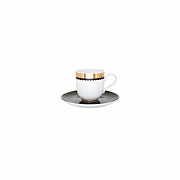 Чашка кофейная (110 мл) с блюдцем (12 см), фарфор, серия SATURN PORCEL магазин «Аура Дома»
