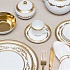 Набор столовой посуды обеденный, 41 предмет, фарфор, серия Imperio Gold