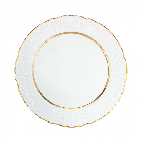 Тарелка сервировочная, 32 см, белая, фарфор, серия VIVIAN
