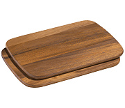 Набор досок разделочных деревянных (2 шт), размер: 28x20x1 см