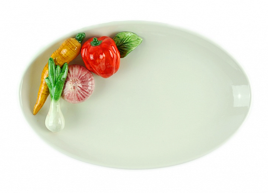 Блюдо овальное, керамика, 36х24 см, серия "Овощи"