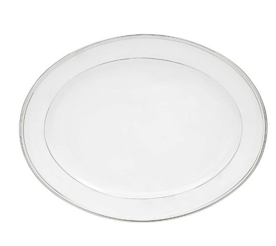 Блюдо овальное фарфоровое OLYMPUS PLATINE, размер: 39х30 см