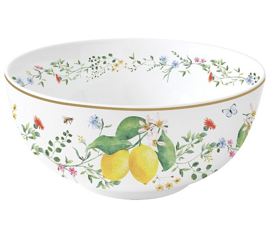 Салатник фарфоровый FLEURS ET CITRONS, д. 15 см