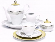 Набор посуды чайный, 15 предметов, фарфор, серия LEAF PORCEL  магазин «Аура Дома»
