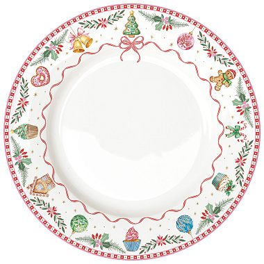 Тарелка закусочная фарфоровая SWEET CHRISTMAS, д. 27 см