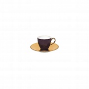 Чашка кофейная (100 мл) с блюдцем (13 см), фарфор, серия GOLDEN VELVET PORCEL магазин «Аура Дома»
