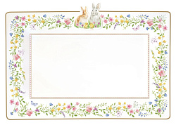 Блюдо сервировочное фарфоровое HAPPY EASTER, размер: 36x24 см в подарочной упаковке