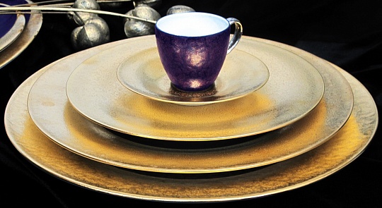 Набор посуды чайный, 15 предметов, фарфор, серия GOLDEN VELVET