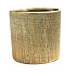 Кашпо цветочное керамическое декоративное, цвет золотой, размер: 13х13х12,2 см