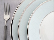 Набор столовой посуды обеденный, 41 предмет, фарфор, серия ETHEREAL BLUE PORCEL  магазин «Аура Дома»