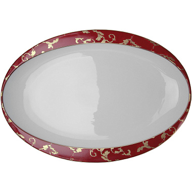Блюдо овальное, 40х28 см, фарфор, серия GOLD RUBY
