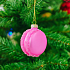 Игрушка новогодняя стеклянная  "Макарунс pink"  диаметр 5,7 см, высота 7,3 см