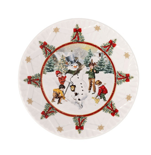 Toy's fantasy, Блюдо для салата диамерт 25 см большая 0,43 l , "Снеговик"