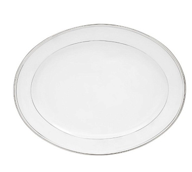 Блюдо овальное фарфоровое OLYMPUS PLATINE, размер: 39х30 см