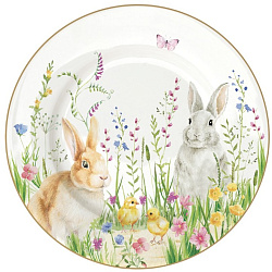 Тарелка десертная  фарфоровая HAPPY EASTER, д. 19 см