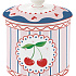 Банка фарфоровая FRUIT MANIA, д. 10,5 см в подарочной упаковке