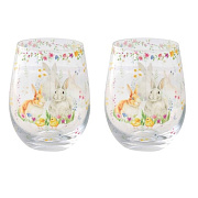 картинка Набор стаканов стеклянных HAPPY EASTER (2 шт), объем 500 мл в подарочной упаковке Easy Life / Nuova R2S магазин «Аура Дома»