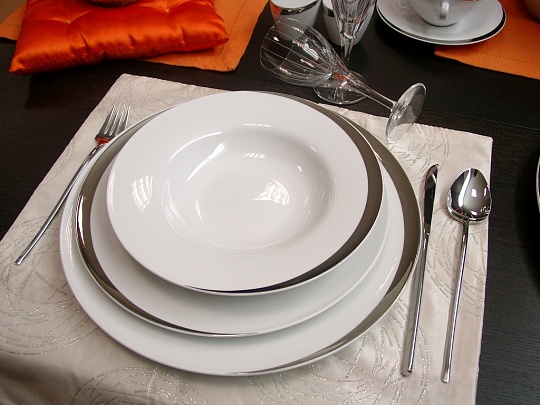 Набор столовой посуды обеденный, 41 предмет, фарфор, серия BALLERINA