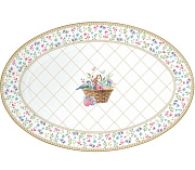 Блюдо сервировочное фарфоровое SPRING BLOOM, размер: 35x23,5 см в подарочной упаковке Easy Life / Nuova R2S магазин «Аура Дома»