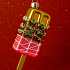 Игрушка новогодняя стеклянная  "Мороженое на палочке"  диаметр 5,5 см, высота 11,5 см