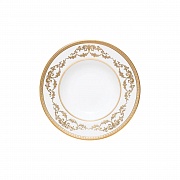 Тарелка суповая (белого цвета), 22 см, фарфор, серия Imperio Gold PORCEL магазин «Аура Дома»