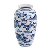 Ваза «Глубоководный океан»фарфор, 20,5х20,5х37,5 см ручная работа  магазин «Аура Дома»