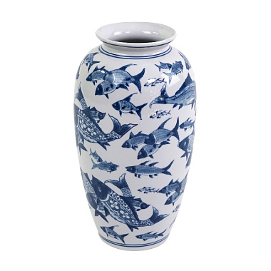 Ваза «Глубоководный океан»фарфор, 20,5х20,5х37,5 см ручная работа