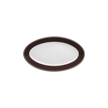 Блюдо овальное, 22х13 см, фарфор, серия ETHEREAL Chocolat
