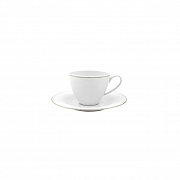 Чашка чайная фарфоровая, объем 260 мл, BALLET SILVER PORCEL  магазин «Аура Дома»
